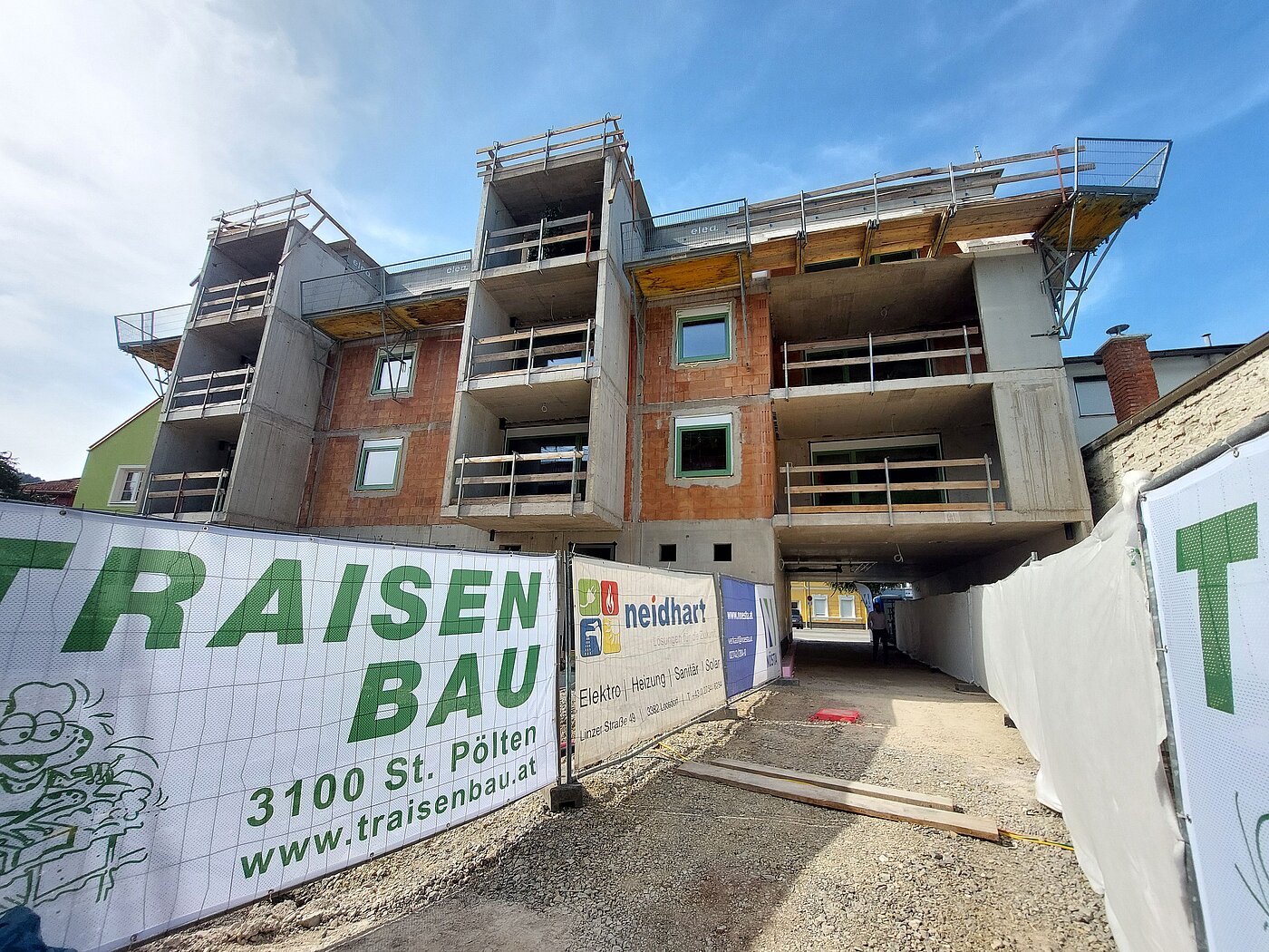 Rohbau der NÖSTA Wohnanlage in Rabenstein/Pielach.